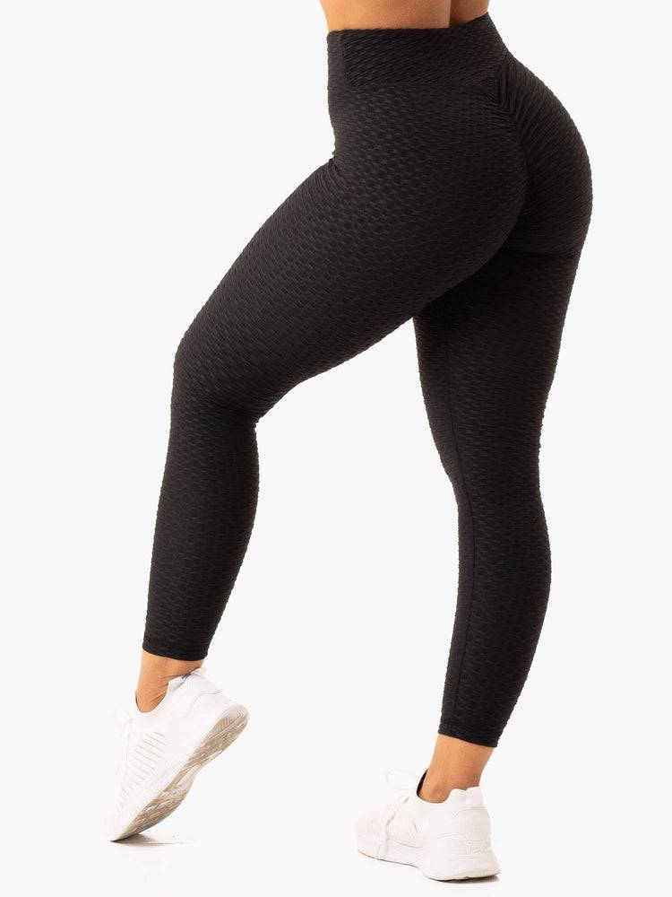 Women's Ryderwear Women Leggings Optic Scrunch Bum Leggings Black | NZ1809KI