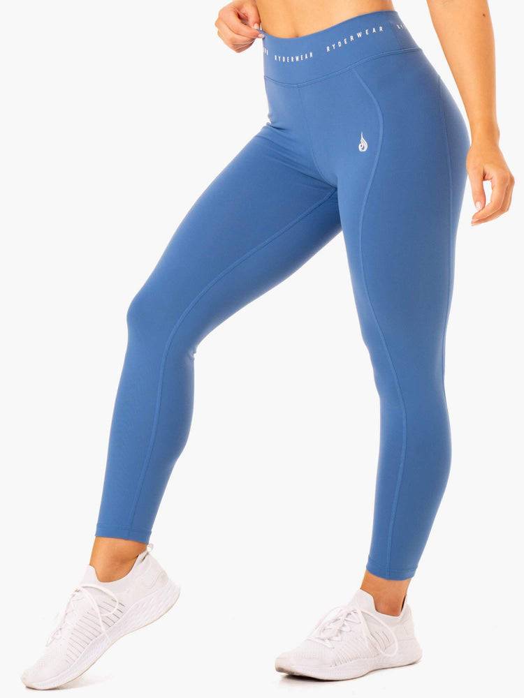 Women's Ryderwear Women Leggings Reflex High Waisted Leggings Blue | NZ1848TV