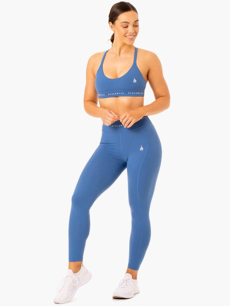 Women's Ryderwear Women Leggings Reflex High Waisted Leggings Blue | NZ1848TV