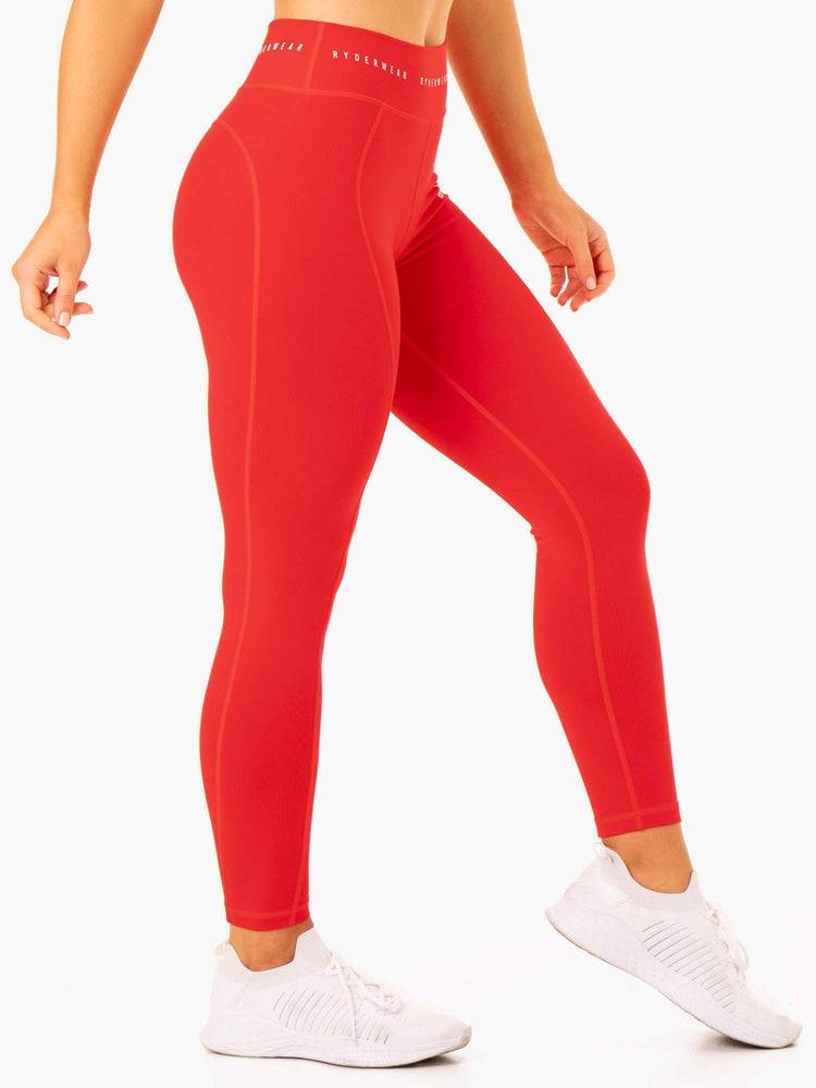 Women's Ryderwear Women Leggings Reflex High Waisted Leggings Red | NZ1864XF