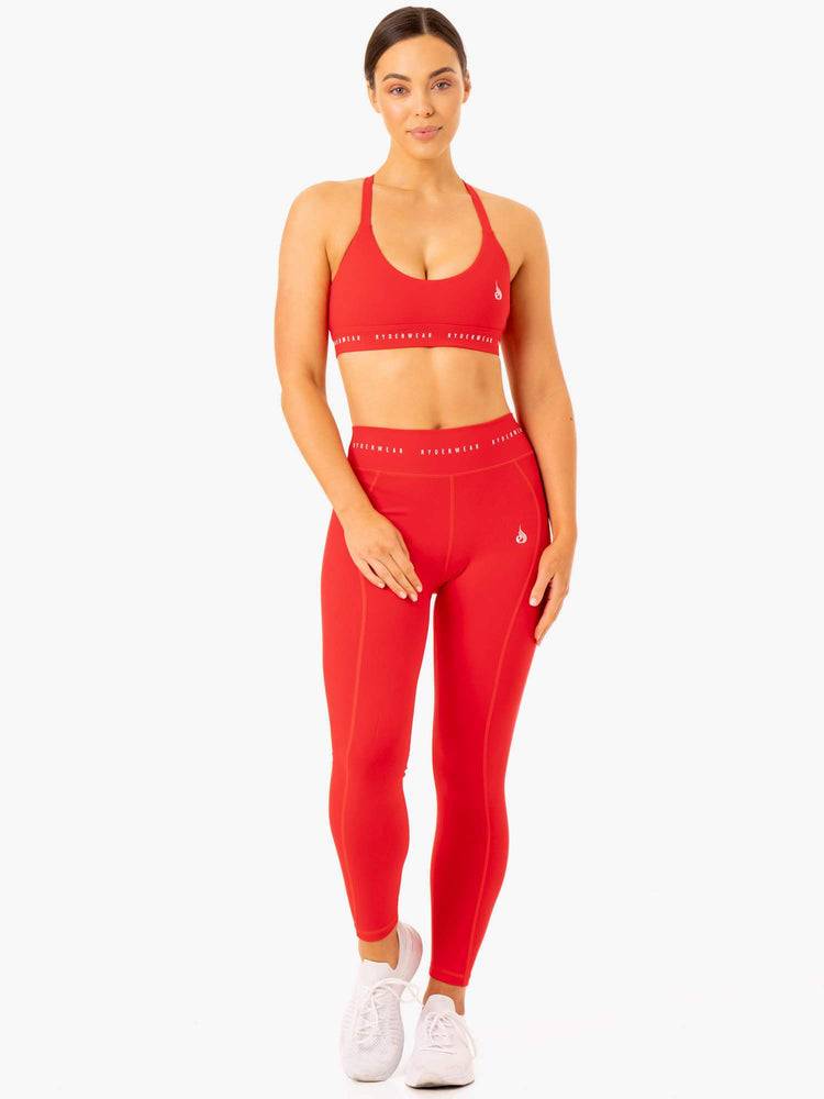 Women's Ryderwear Women Leggings Reflex High Waisted Leggings Red | NZ1864XF