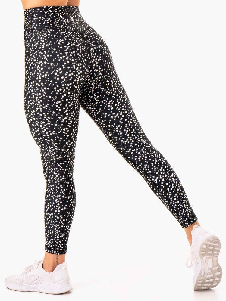 Women's Ryderwear Women Leggings Reform High Waisted Leggings Black Speckle | NZ1904OR