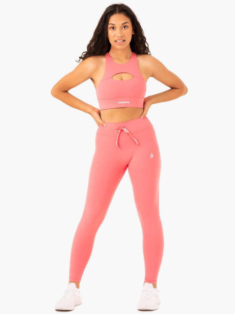 Women's Ryderwear Women Leggings Replay High Waisted Leggings Coral | NZ1780GL