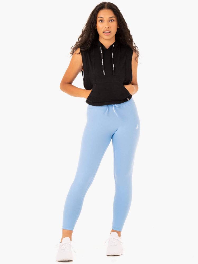 Women's Ryderwear Women Leggings Replay High Waisted Leggings Sky Blue | NZ1796TV