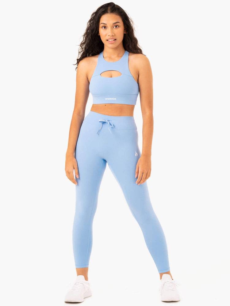 Women's Ryderwear Women Leggings Replay High Waisted Leggings Sky Blue | NZ1796TV