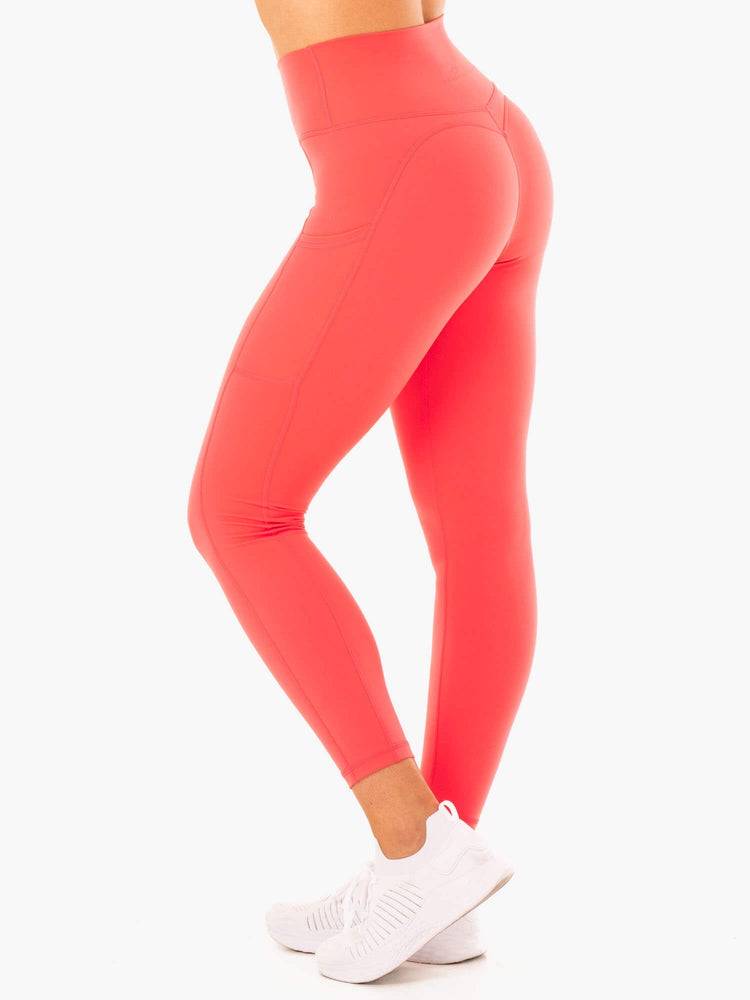 Women's Ryderwear Women Leggings Reset High Waisted Pocket Leggings Watermelon | NZ1783KI