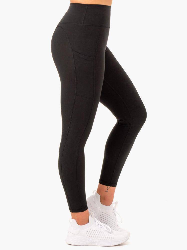 Women's Ryderwear Women Leggings Reset High Waisted Pocket Leggings Black | NZ1882DN