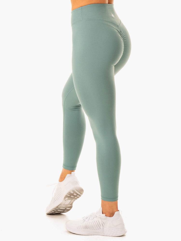 Women's Ryderwear Women Leggings Revival Scrunch Bum Leggings Sage Green | NZ1790NB