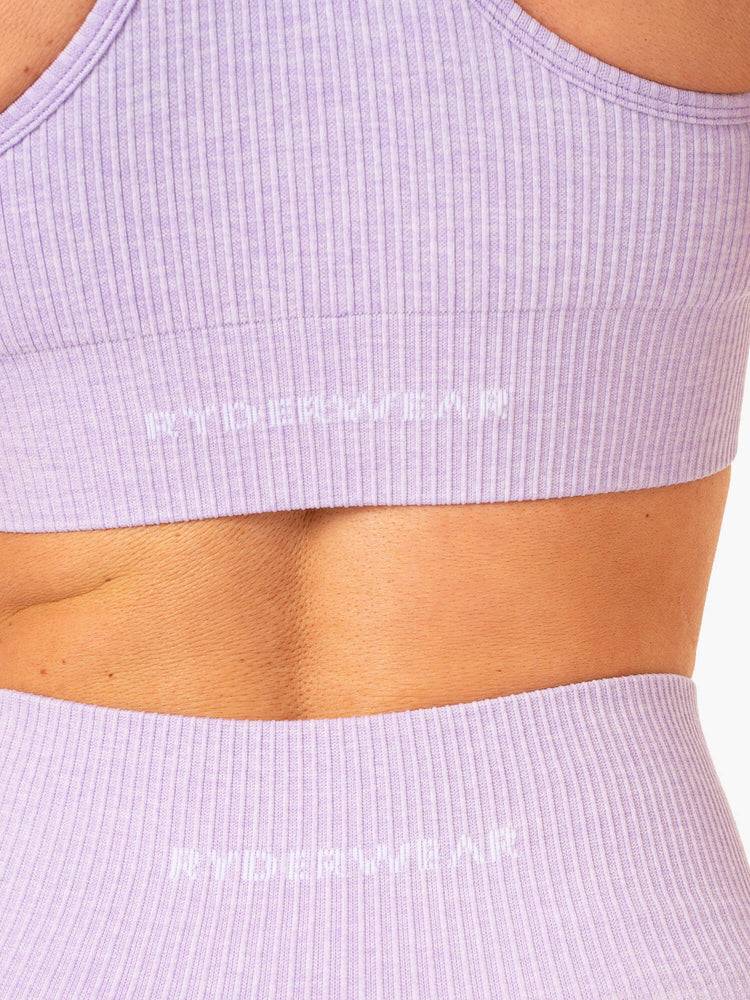 Women's Ryderwear Women Leggings Rib Seamless Leggings Lavender Marl | NZ1727FM