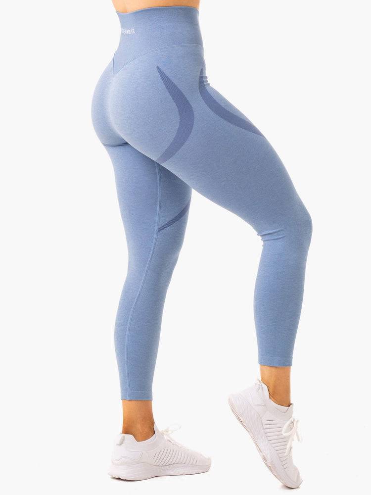 Women's Ryderwear Women Leggings Sculpt Seamless Leggings Stonewash Blue Marl | NZ1737BC