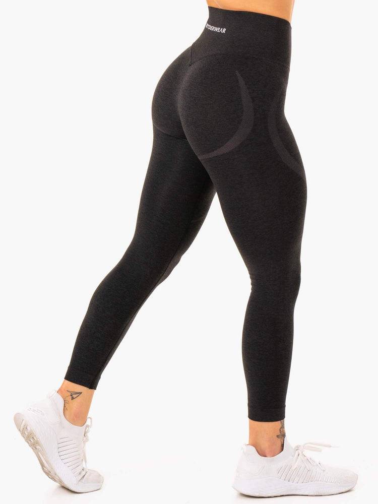 Women's Ryderwear Women Leggings Sculpt Seamless Leggings Black Marl | NZ1761CE