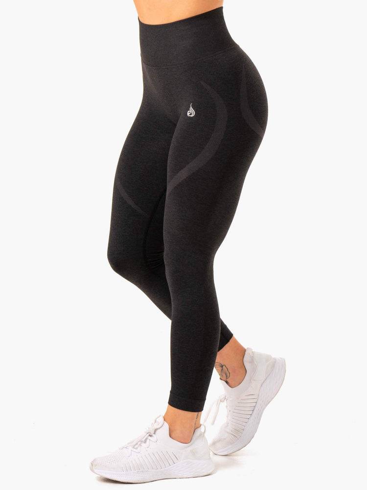 Women's Ryderwear Women Leggings Sculpt Seamless Leggings Black Marl | NZ1761CE