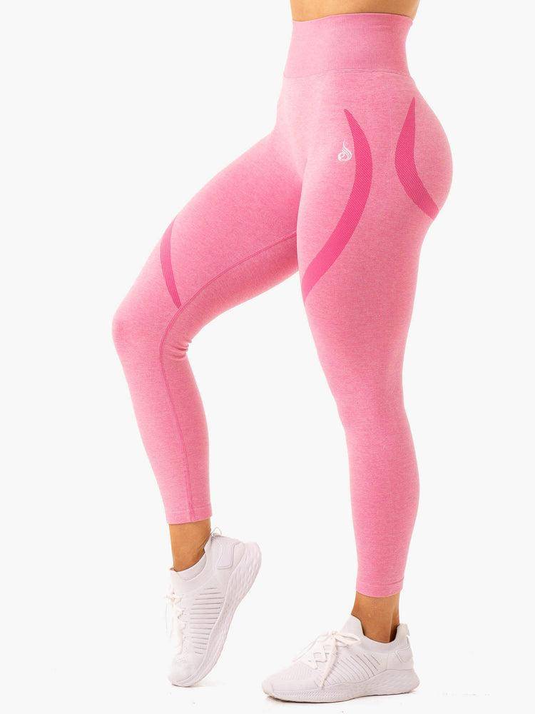 Women's Ryderwear Women Leggings Sculpt Seamless Leggings Bright Pink | NZ1823YU