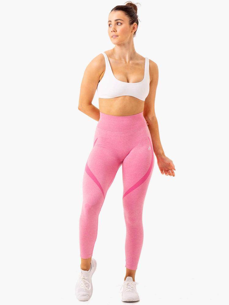 Women's Ryderwear Women Leggings Sculpt Seamless Leggings Bright Pink | NZ1823YU