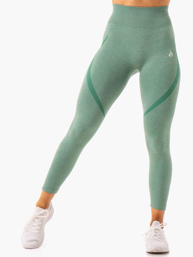 Women's Ryderwear Women Leggings Sculpt Seamless Leggings Forest Green Marl | NZ1839CE