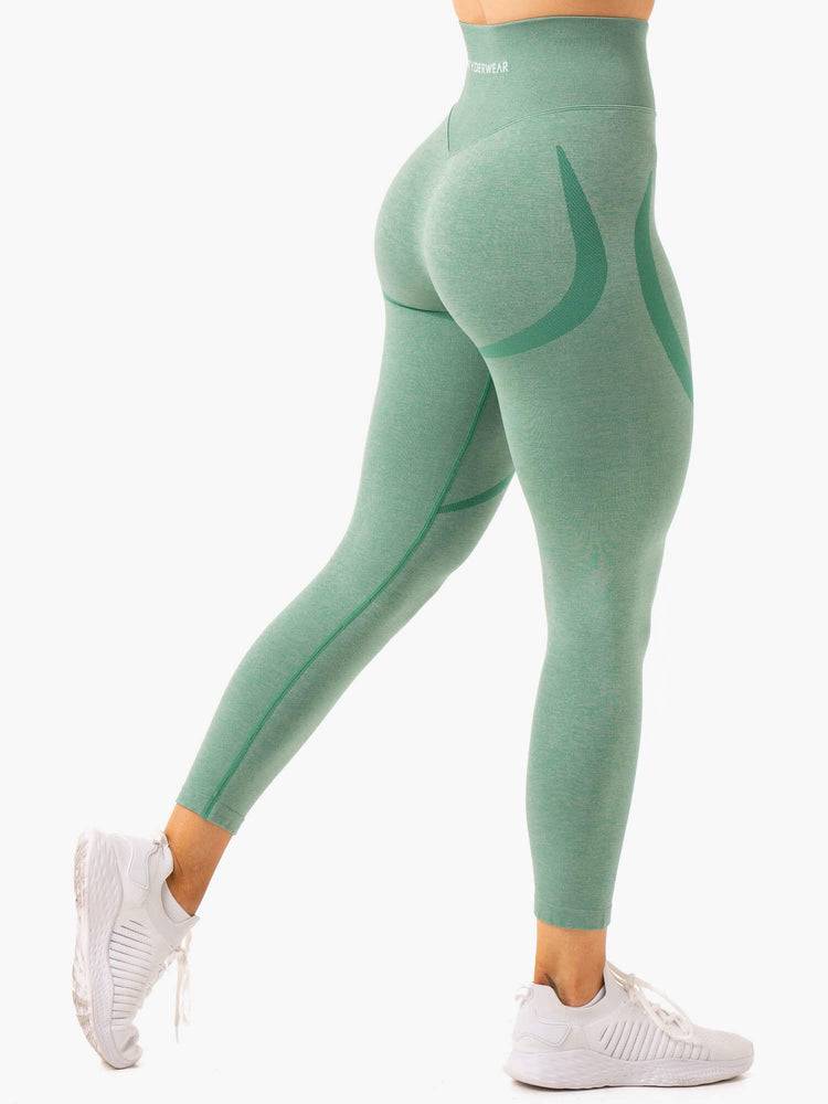 Women\'s Ryderwear Women Leggings Sculpt Seamless Leggings Forest Green Marl | NZ1839CE