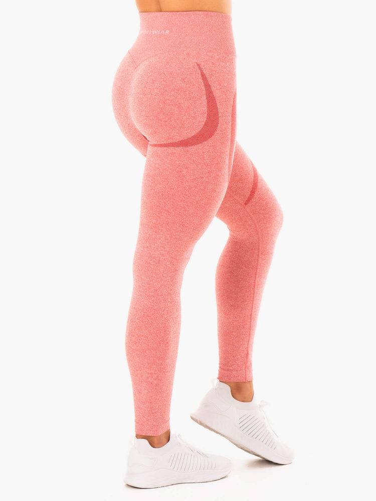 Women's Ryderwear Women Leggings Sculpt Seamless Leggings Pink Marl | NZ1844QZ