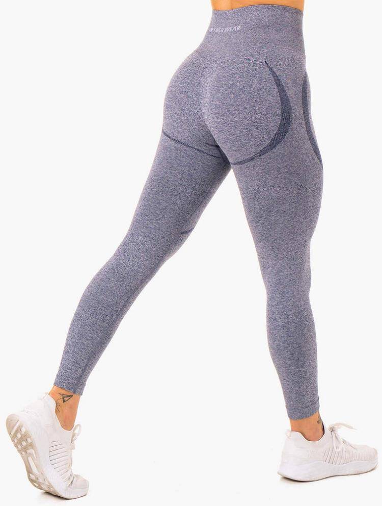 Women's Ryderwear Women Leggings Sculpt Seamless Leggings Navy Marl | NZ1893BC