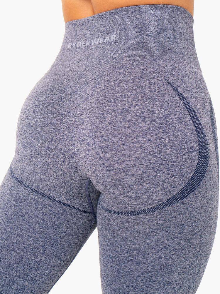 Women's Ryderwear Women Leggings Sculpt Seamless Leggings Navy Marl | NZ1893BC