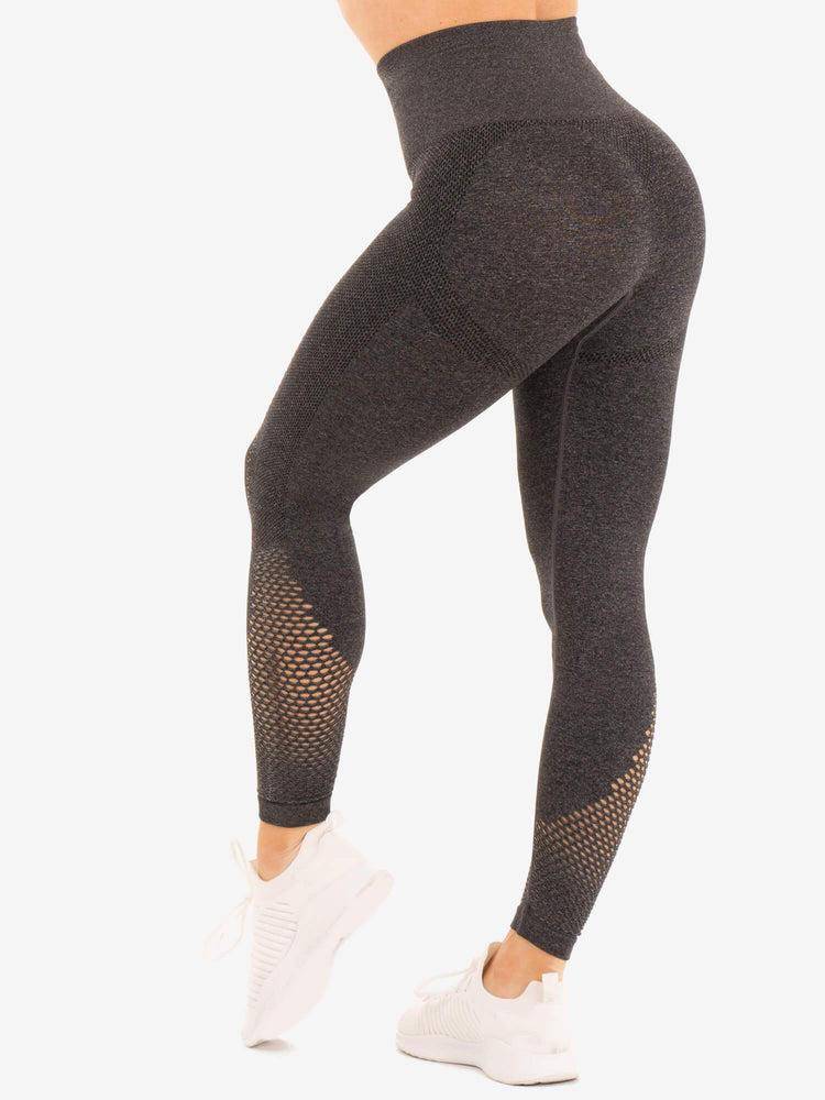 Women's Ryderwear Women Leggings Seamless Staples Leggings Charcoal Marl | NZ1930OR