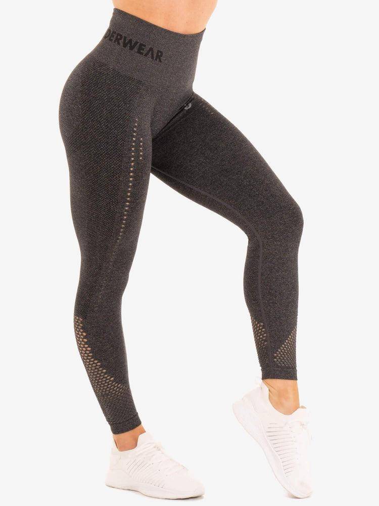 Women's Ryderwear Women Leggings Seamless Staples Leggings Charcoal Marl | NZ1930OR