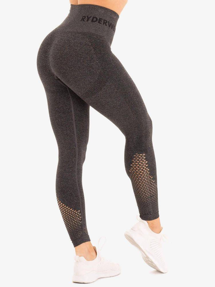 Women\'s Ryderwear Women Leggings Seamless Staples Leggings Charcoal Marl | NZ1930OR