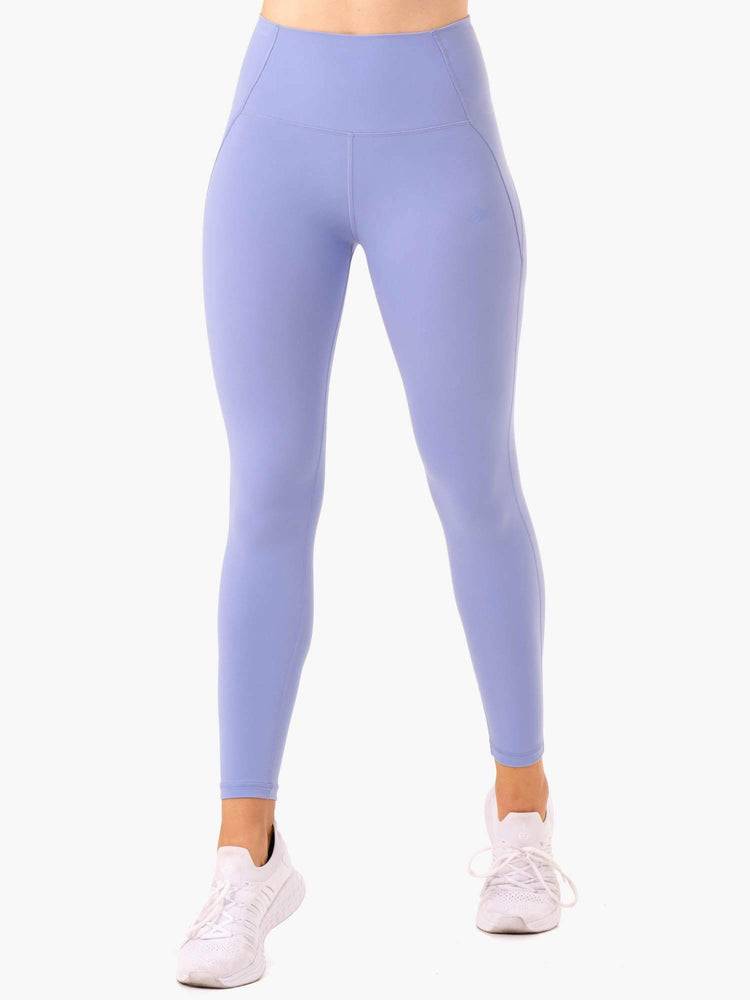 Women's Ryderwear Women Leggings Sola High Waisted Leggings Purple | NZ1868NB