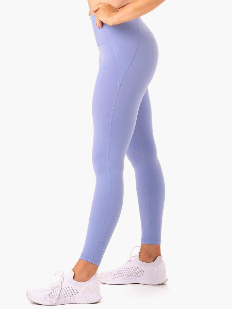 Women's Ryderwear Women Leggings Sola High Waisted Leggings Purple | NZ1868NB