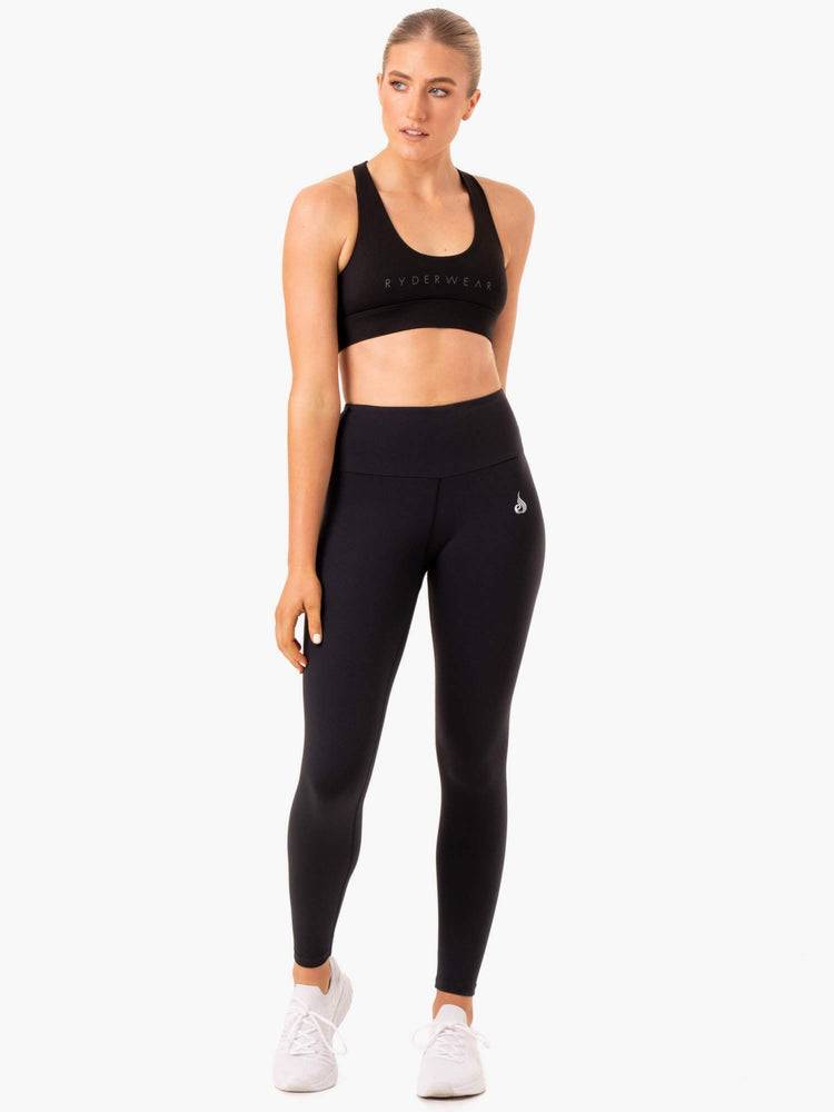 Women's Ryderwear Women Leggings Staples Scrunch Bum Leggings Black | NZ1763BC