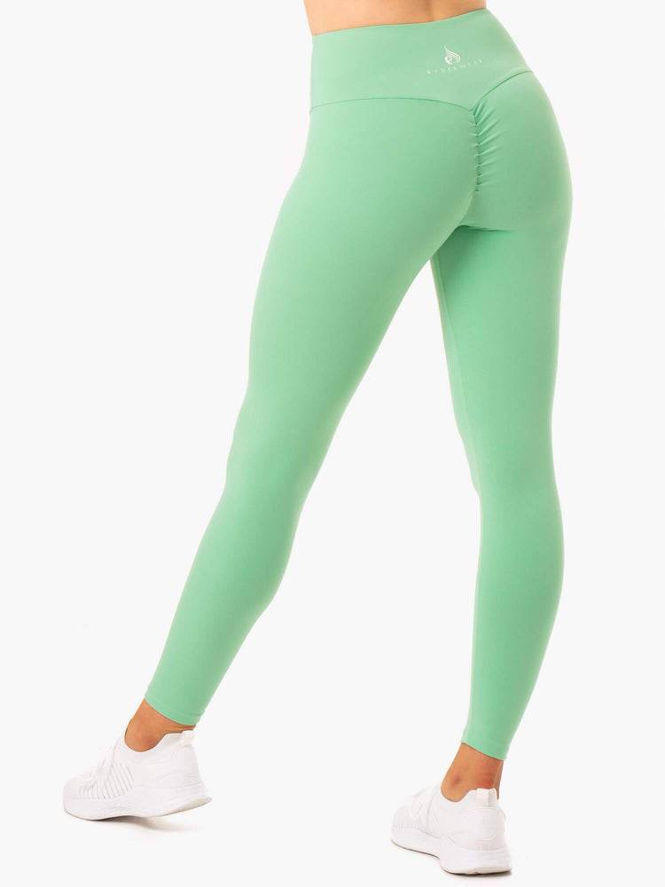 Women's Ryderwear Women Leggings Staples Scrunch Bum Leggings Neomint | NZ1853PQ