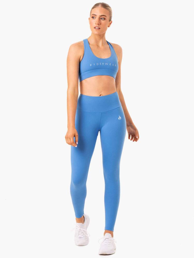 Women's Ryderwear Women Leggings Staples Scrunch Bum Leggings Blue | NZ1862LH