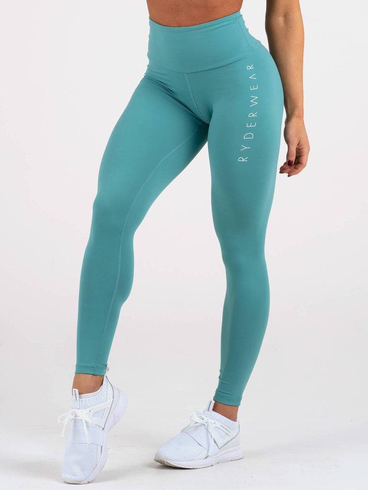 Women's Ryderwear Women Leggings Staples Scrunch Bum Leggings Teal | NZ1918VD