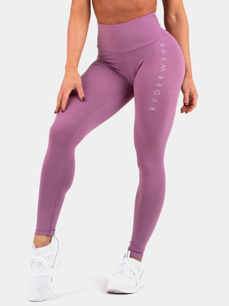 Women's Ryderwear Women Leggings Staples Scrunch Bum Leggings Purple | NZ1921MA