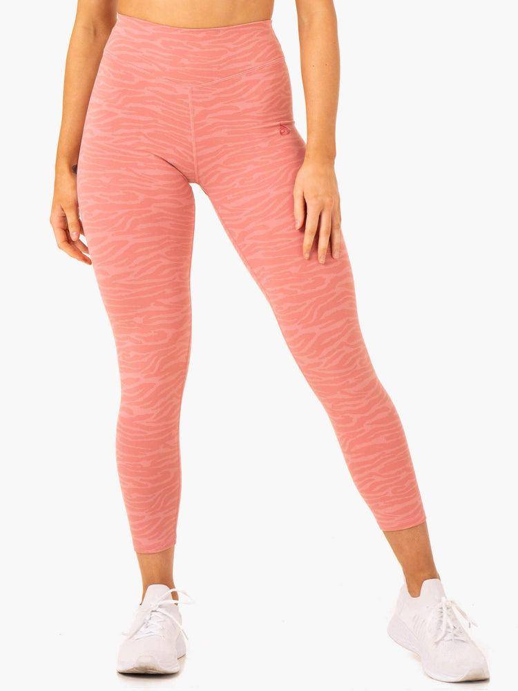 Women's Ryderwear Women Leggings Transform High Waisted Leggings Pink Zebra | NZ1794EX