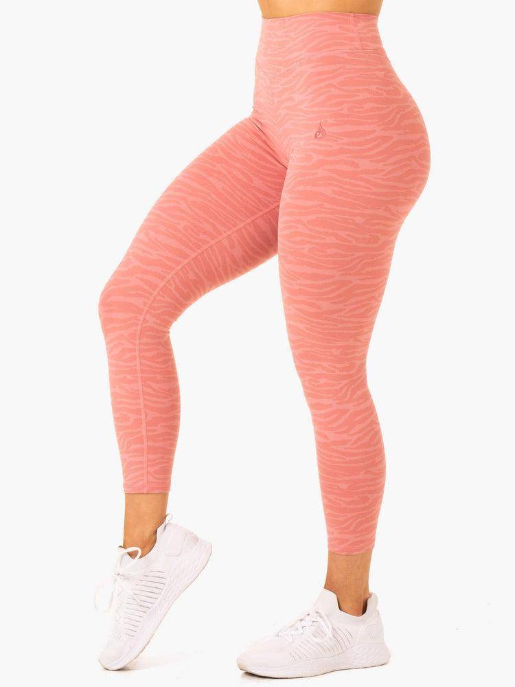 Women's Ryderwear Women Leggings Transform High Waisted Leggings Pink Zebra | NZ1794EX