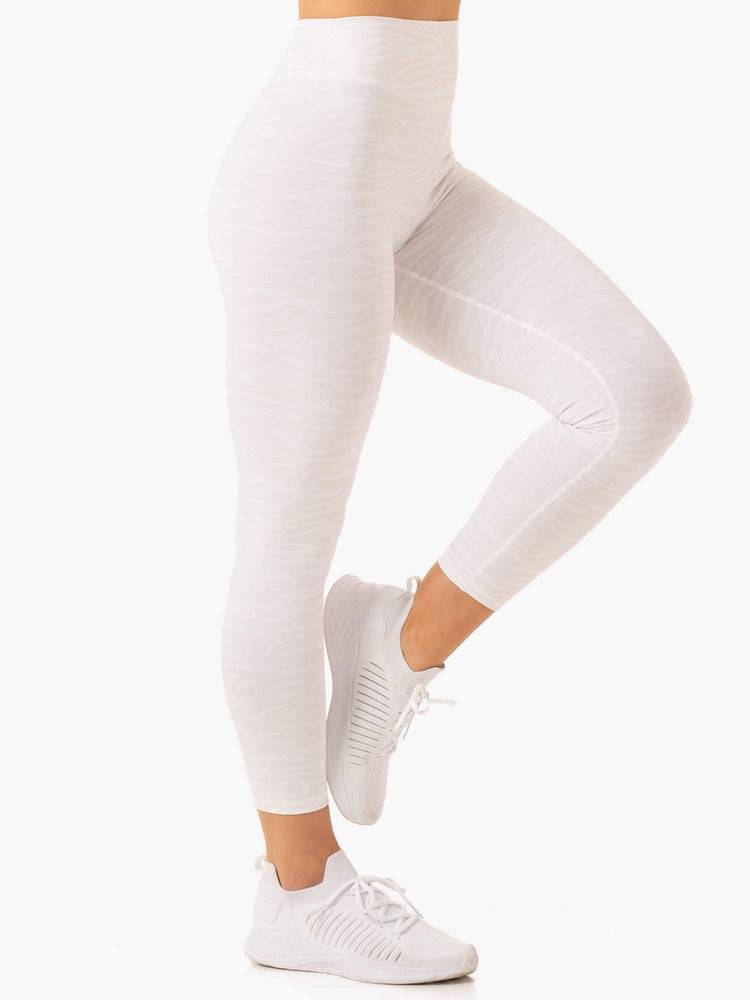 Women's Ryderwear Women Leggings Transform High Waisted Leggings White Zebra | NZ1800OR