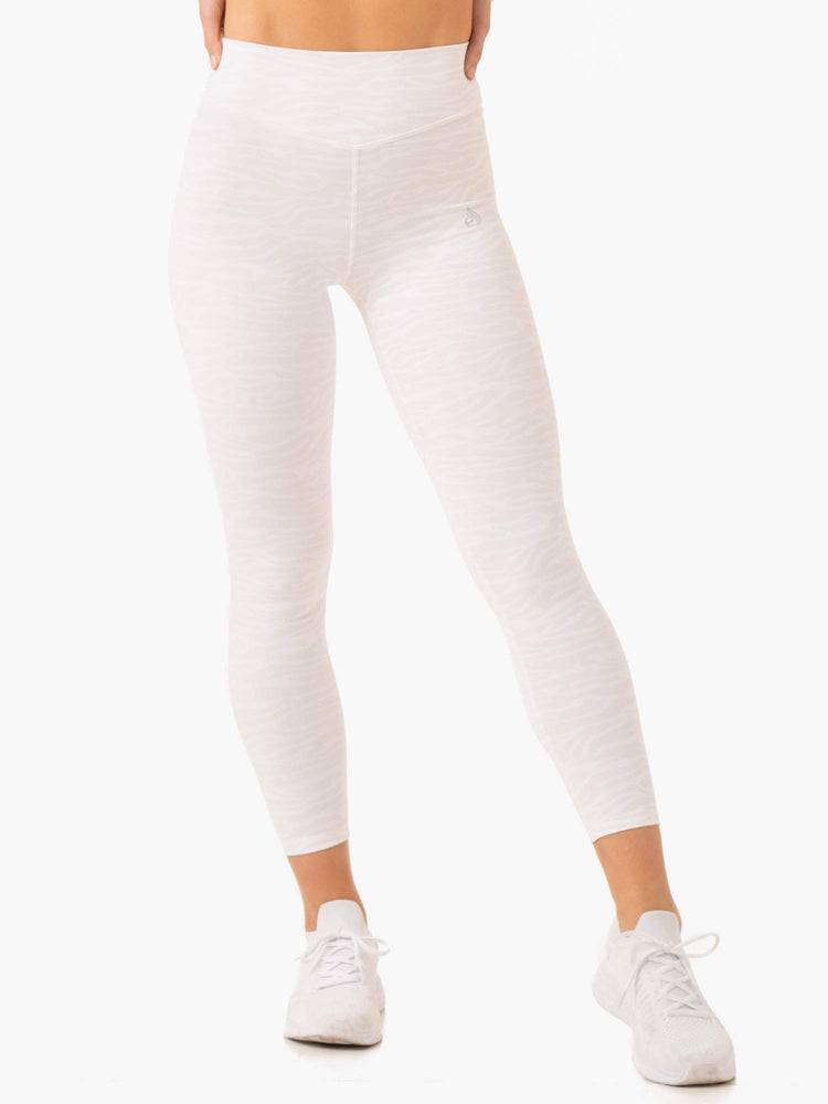 Women's Ryderwear Women Leggings Transform High Waisted Leggings White Zebra | NZ1800OR