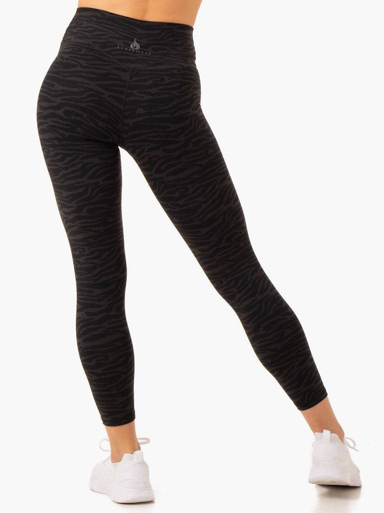 Women's Ryderwear Women Leggings Transform High Waisted Leggings Black Zebra | NZ1818QZ