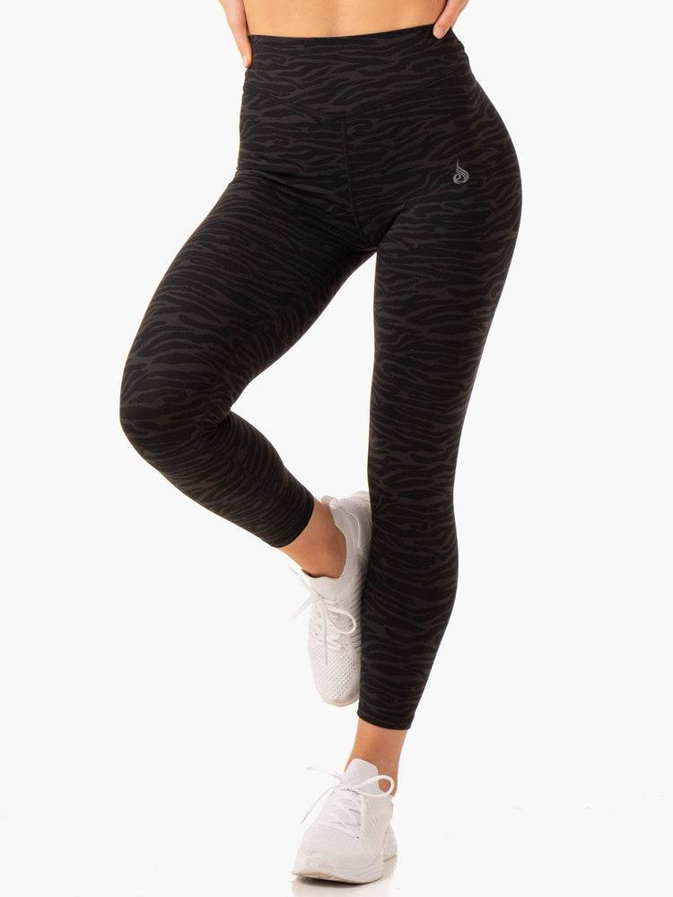 Women's Ryderwear Women Leggings Transform High Waisted Leggings Black Zebra | NZ1818QZ