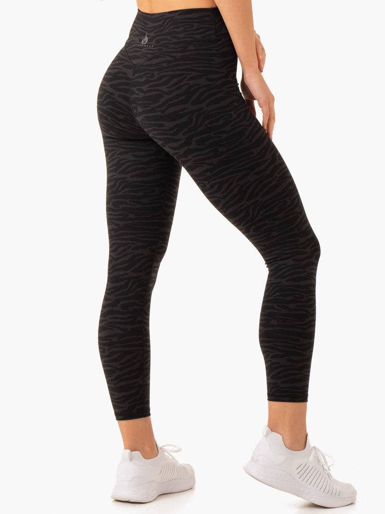 Women\'s Ryderwear Women Leggings Transform High Waisted Leggings Black Zebra | NZ1818QZ