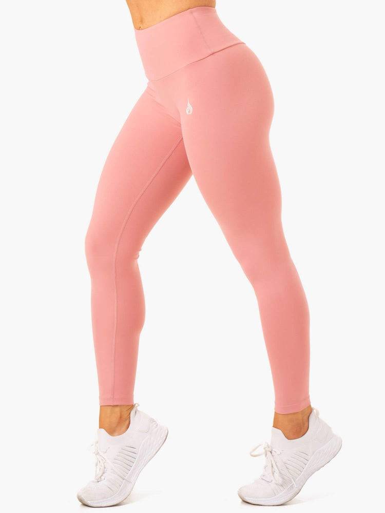 Women's Ryderwear Women Leggings Vital High Waisted Scrunch Leggings Blush Pink | NZ1795RW