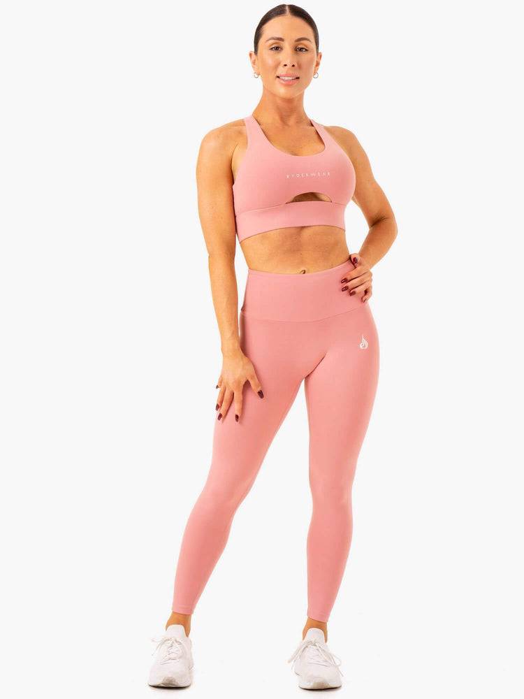 Women's Ryderwear Women Leggings Vital High Waisted Scrunch Leggings Blush Pink | NZ1795RW