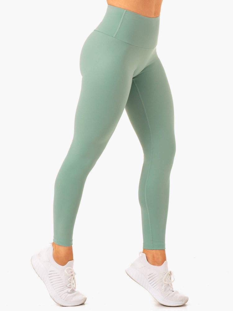 Women's Ryderwear Women Leggings Vital High Waisted Scrunch Leggings Sage | NZ1849YU