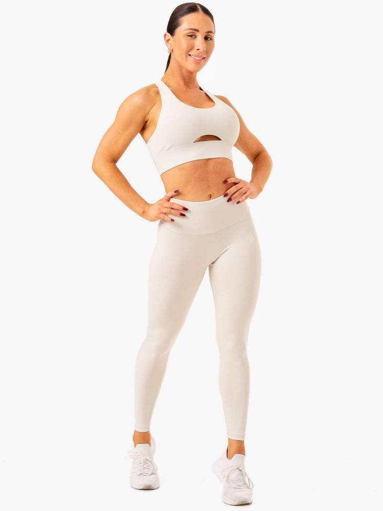 Women's Ryderwear Women Leggings Vital High Waisted Scrunch Leggings Snow Grey | NZ1866VD