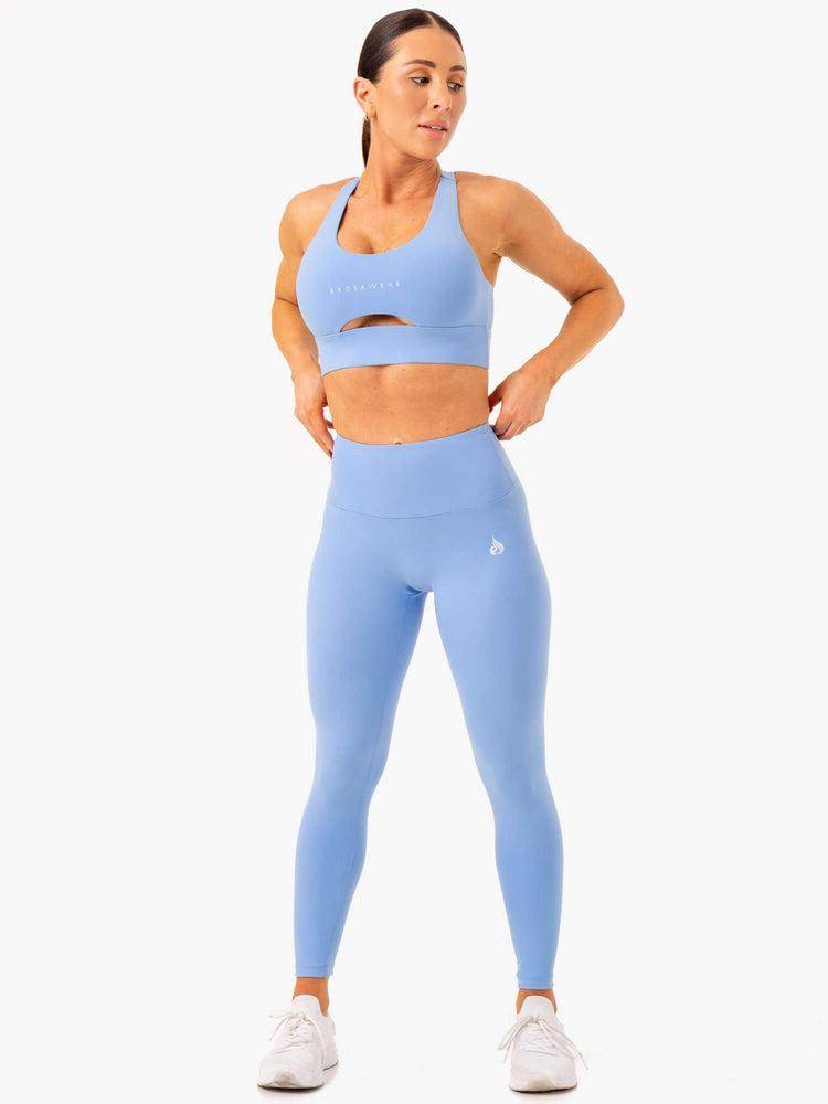 Women's Ryderwear Women Leggings Vital High Waisted Scrunch Leggings Sky Blue | NZ1867BC