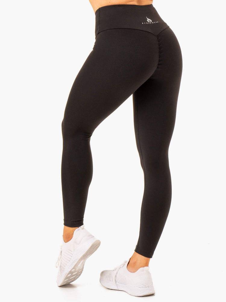 Women's Ryderwear Women Leggings Vital High Waisted Scrunch Leggings Black | NZ1908DN