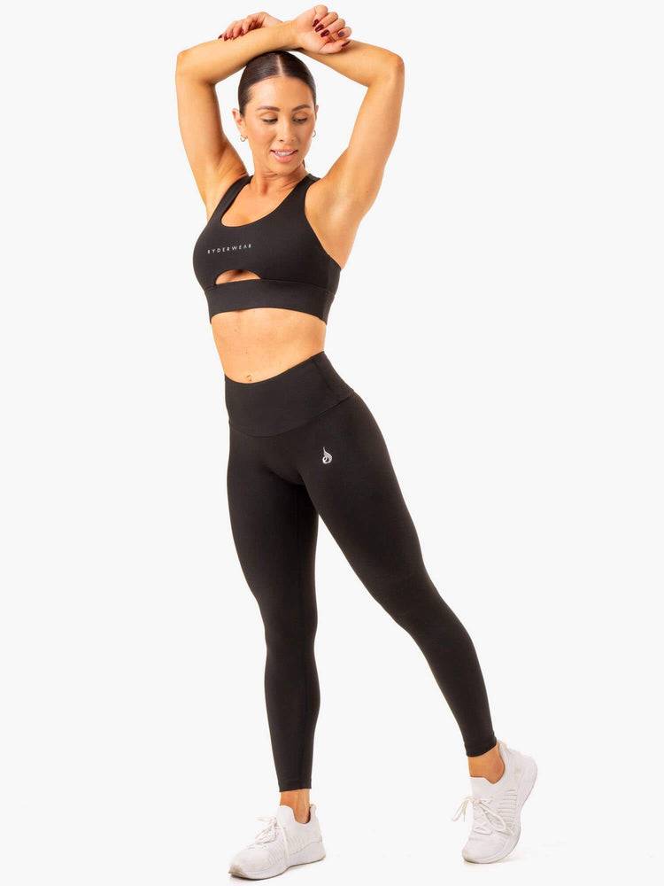 Women's Ryderwear Women Leggings Vital High Waisted Scrunch Leggings Black | NZ1908DN