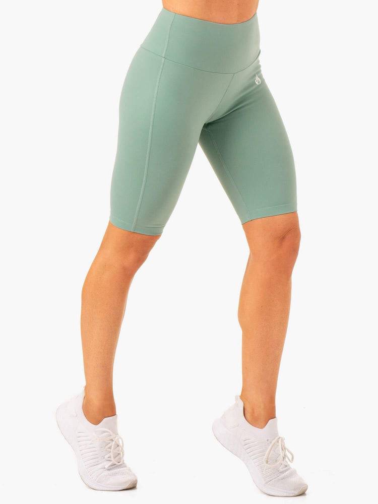 Women's Ryderwear Women Shorts Action Bike Shorts Sage | NZ2084UT