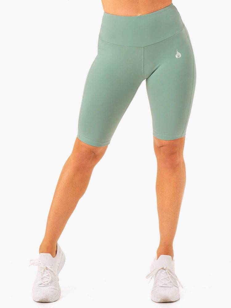 Women\'s Ryderwear Women Shorts Action Bike Shorts Sage | NZ2084UT