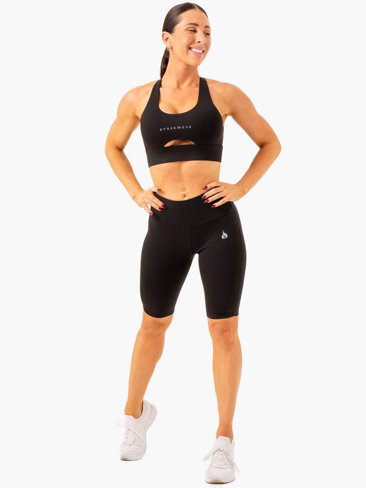 Women's Ryderwear Women Shorts Action Bike Shorts Black | NZ2121KI